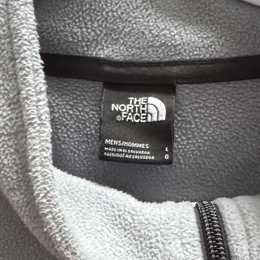 The North Face Men's Large TKA Fleece full zip Lightweight Jacket Gray